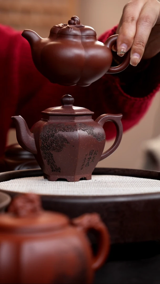 【闪购商品】紫砂茶壶高货礼盒3把壶/方器++