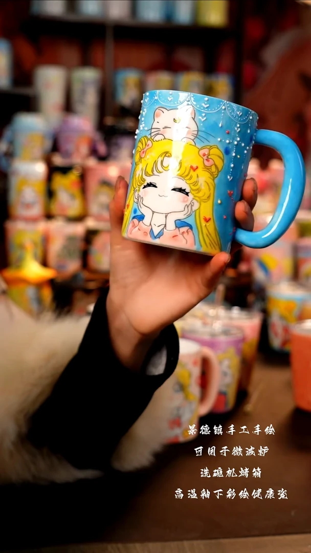 景德镇手工手绘陶瓷杯杯