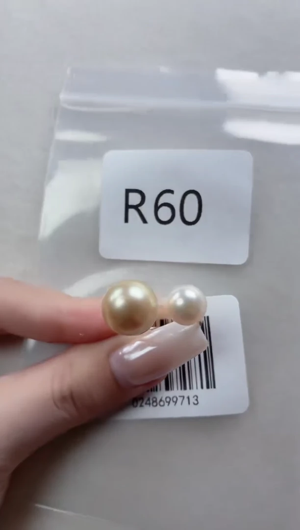 银S925镶嵌戒指海水珍珠R60