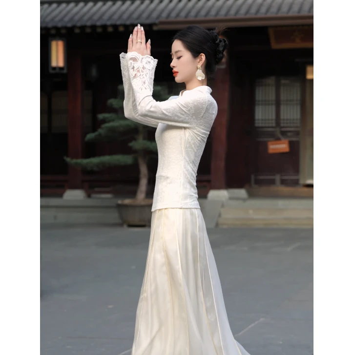 【知音】新中式国风内搭T恤小衫女士2025春季新款打底上衣G8068