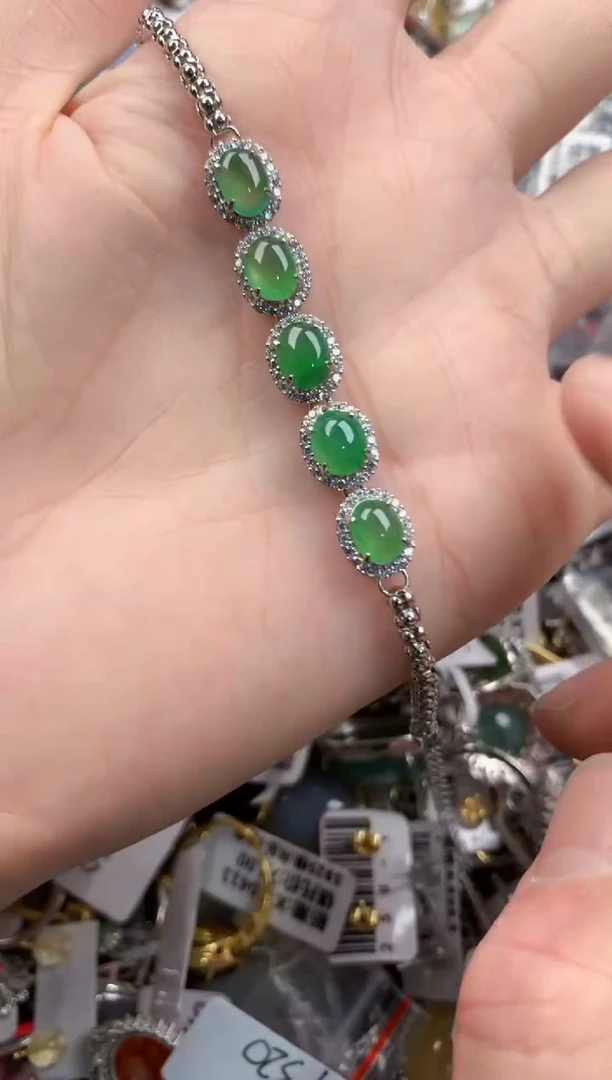 银S925镶嵌戒指翡翠333          6