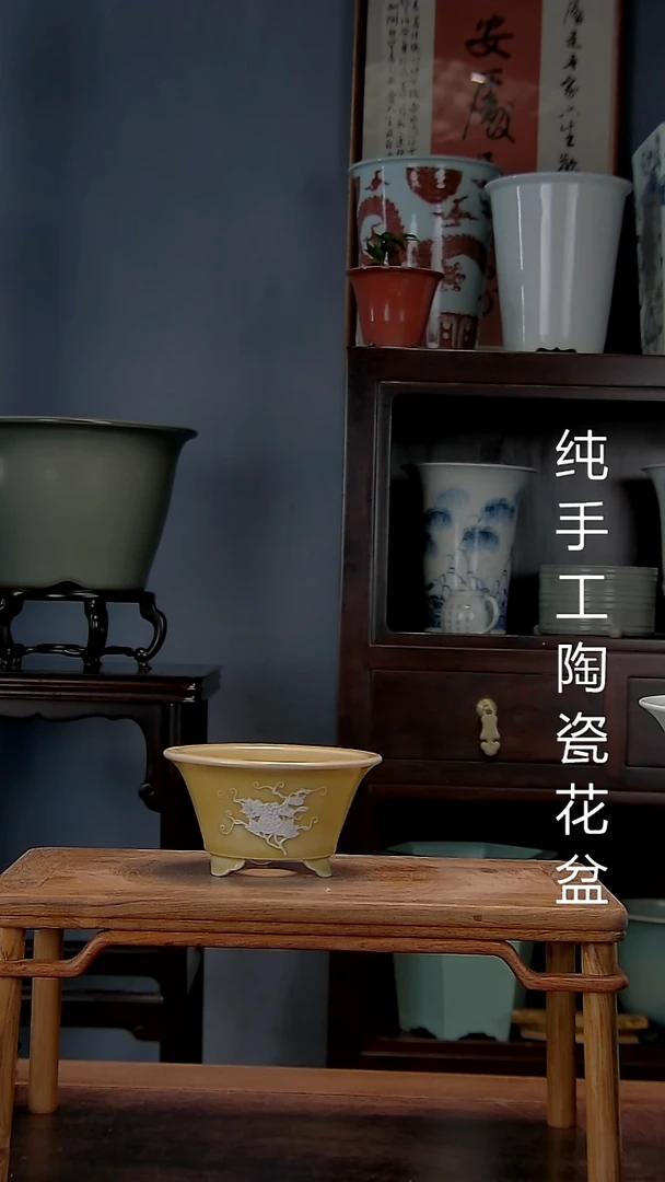 景德镇陶瓷手工花盆