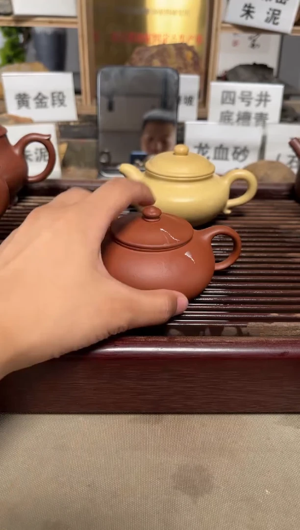 茶壶紫砂微瑕龙血砂寒江