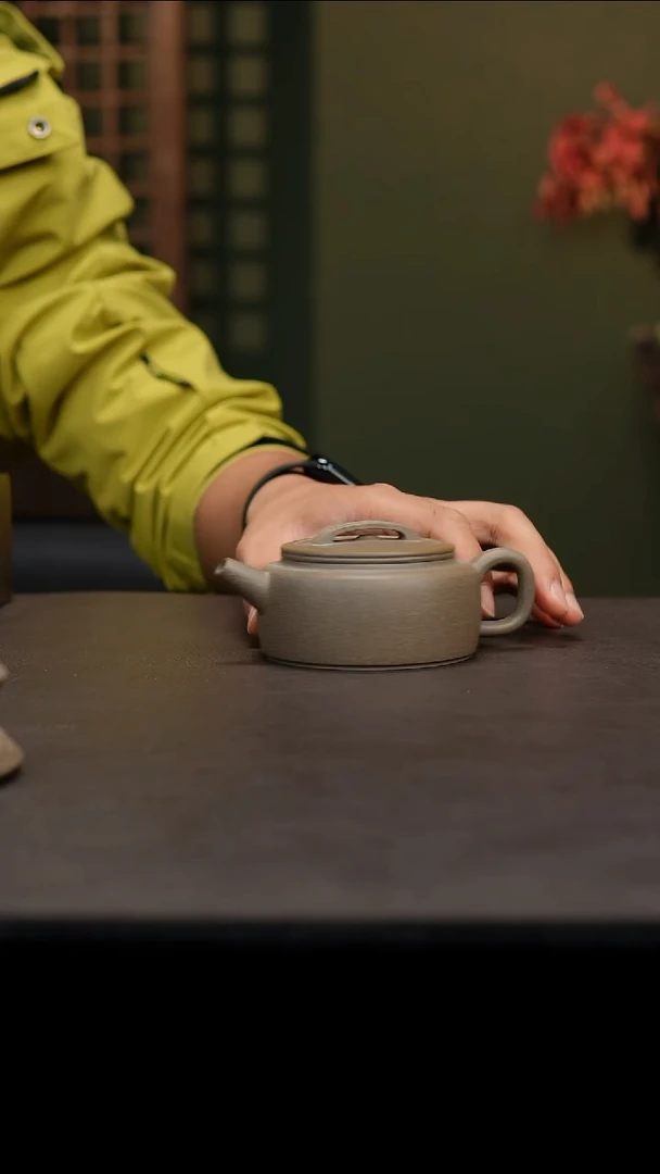 茶壶紫砂自*紫砂壶微瑕青段汉瓦