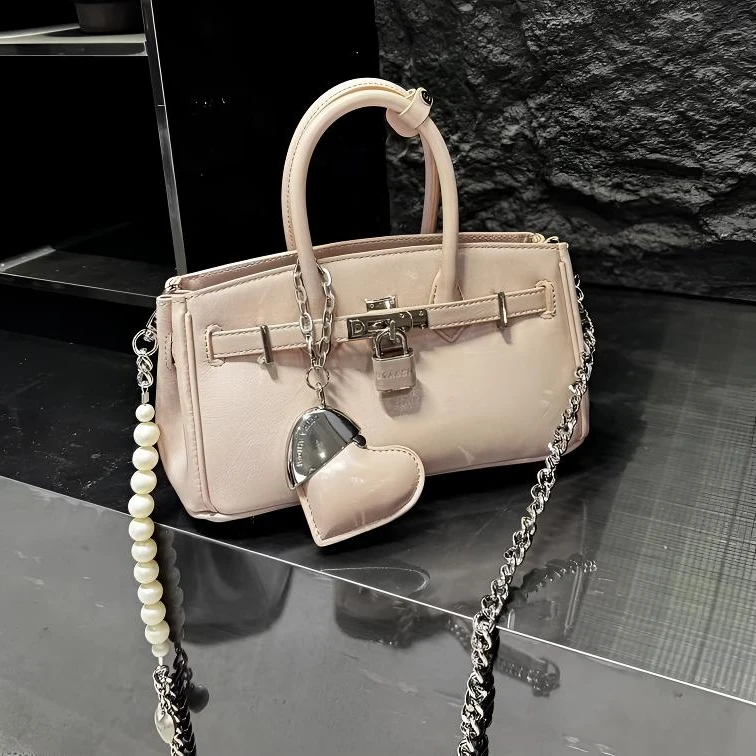 劳拉时黛新款铂金包高级感气质百搭韩版手提通勤斜挎包时尚女包