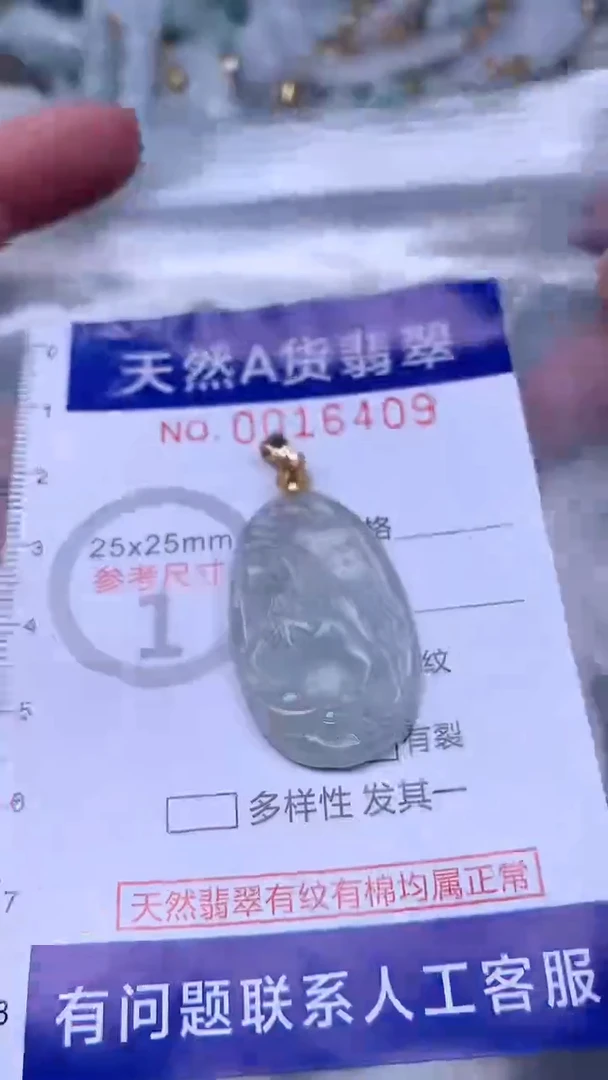 翡翠未镶嵌吊坠(不含链)1