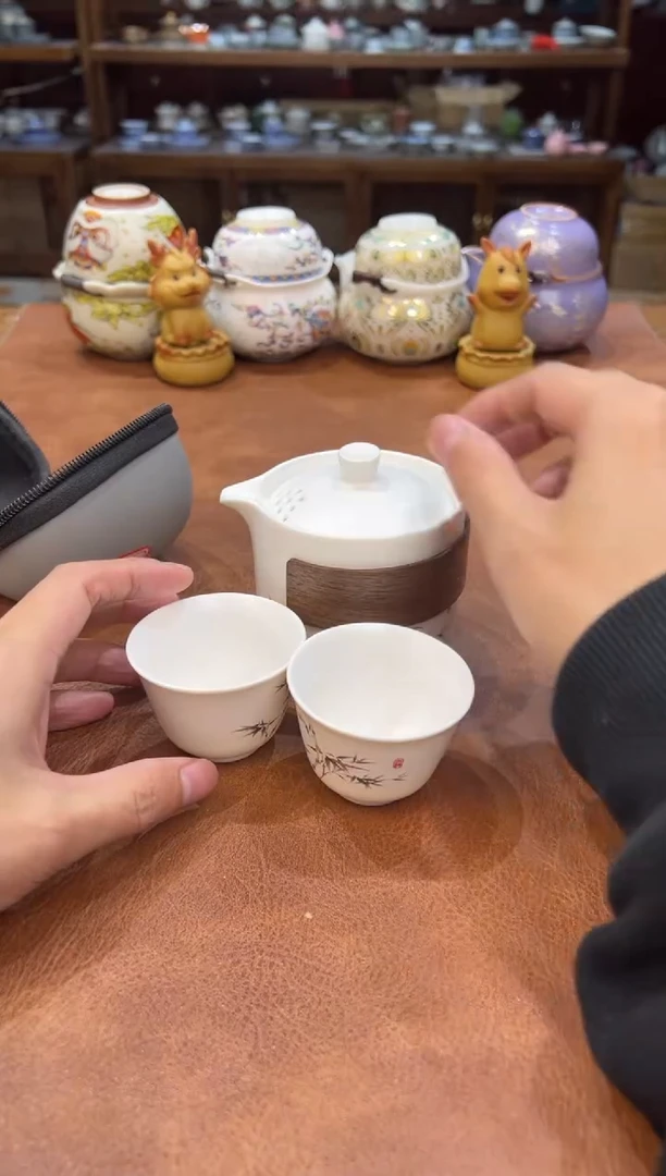 真的很便宜会开片的旅行茶具