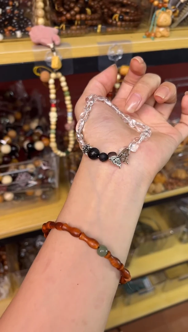 非洲檀香无事牌009白水蝴蝶降真香单圈