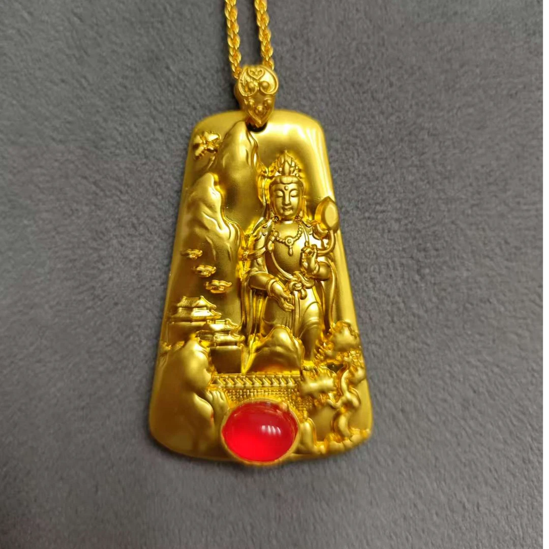 私人定制 典藏美丽首饰精美百搭定制款山水观音吊坠 LX（赠链）
