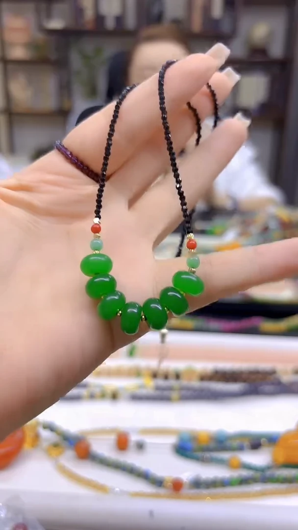 翡翠未镶嵌颈饰DIY款X365