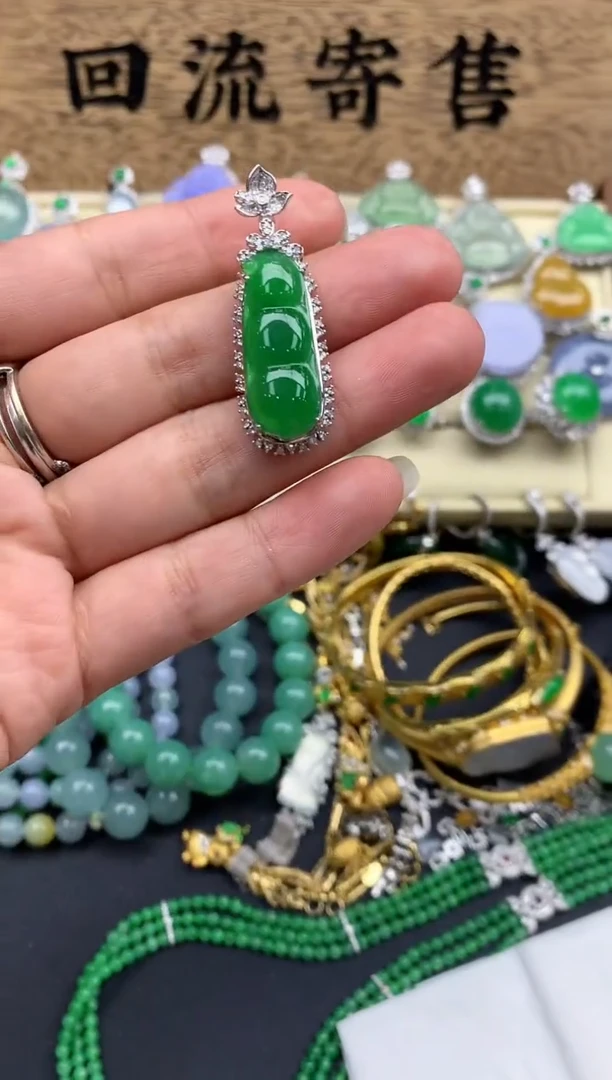 【闪购商品】翡翠颈饰18K金镶嵌649-中国好珍宝