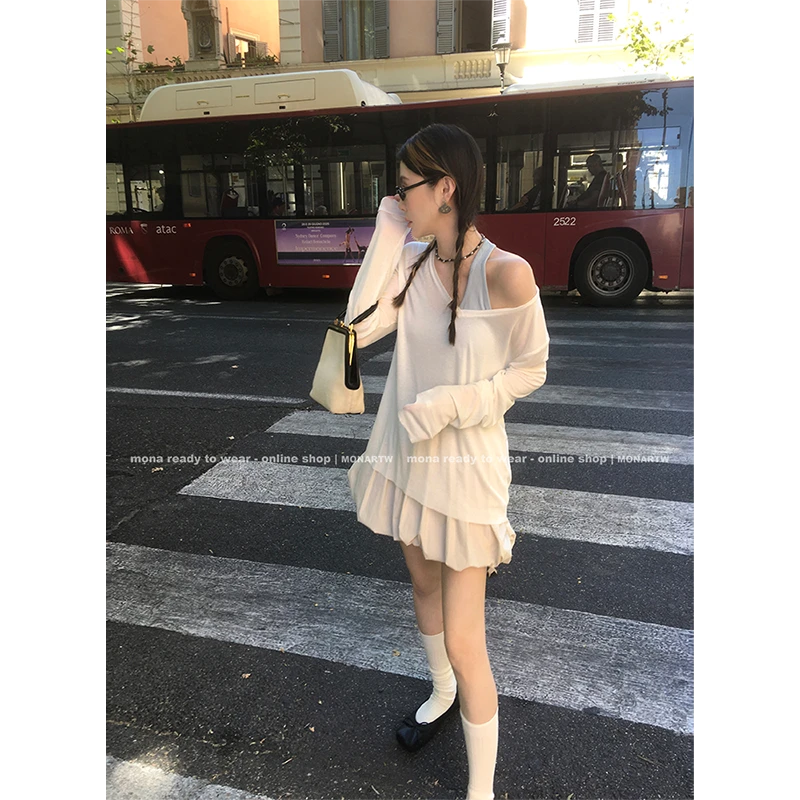 【Mona张绮贤】MONA 天丝16羊毛 温柔长袖T恤女 O125Y00776