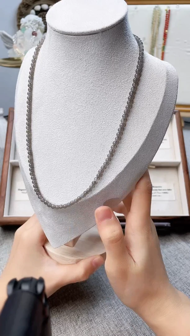 水晶手链未镶嵌糯***包烟紫河田御项链