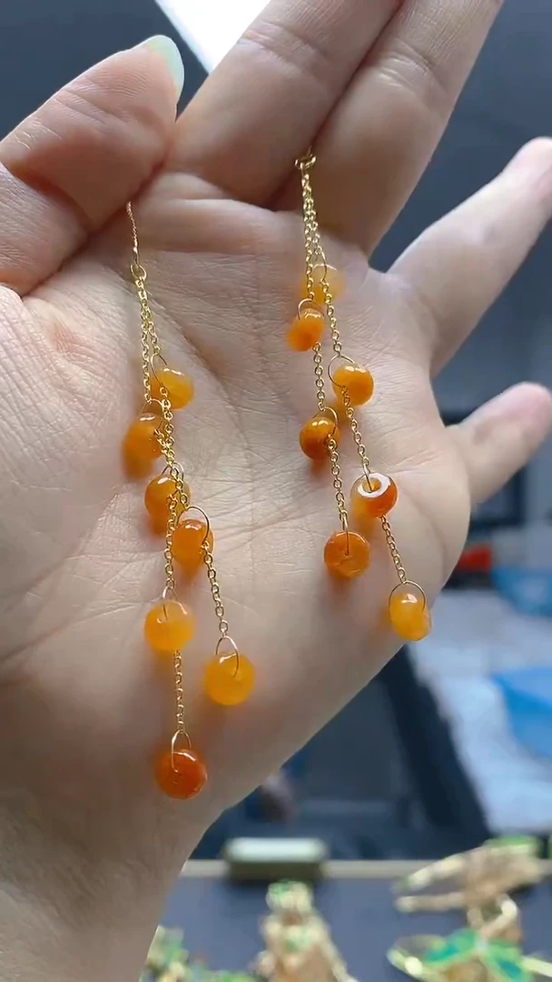【闪购商品】翡翠耳饰合金0291翡翠耳线