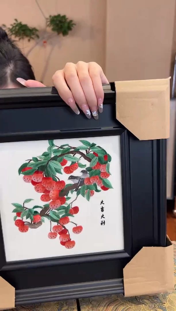 刺绣新款苏绣纯手工刺绣摆件