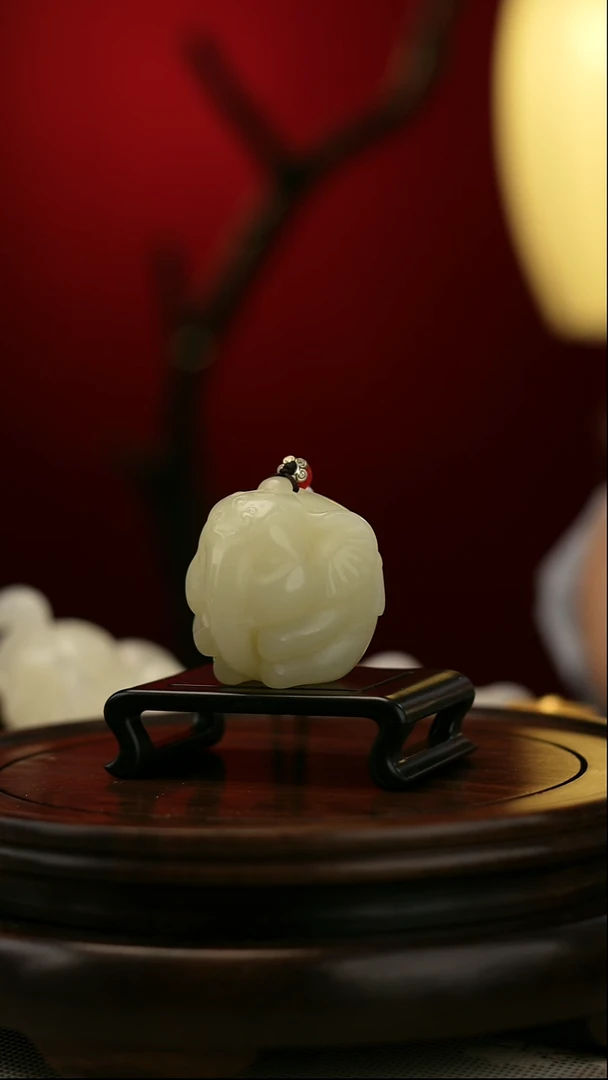 玉【吉象如意】天然玉石手把件