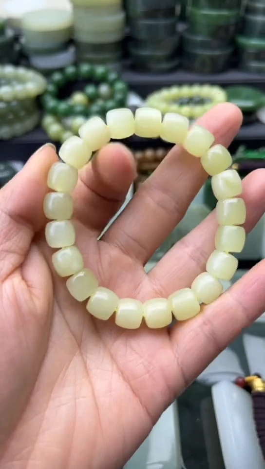 未镶嵌和田玉珠宝半成品手串卡10