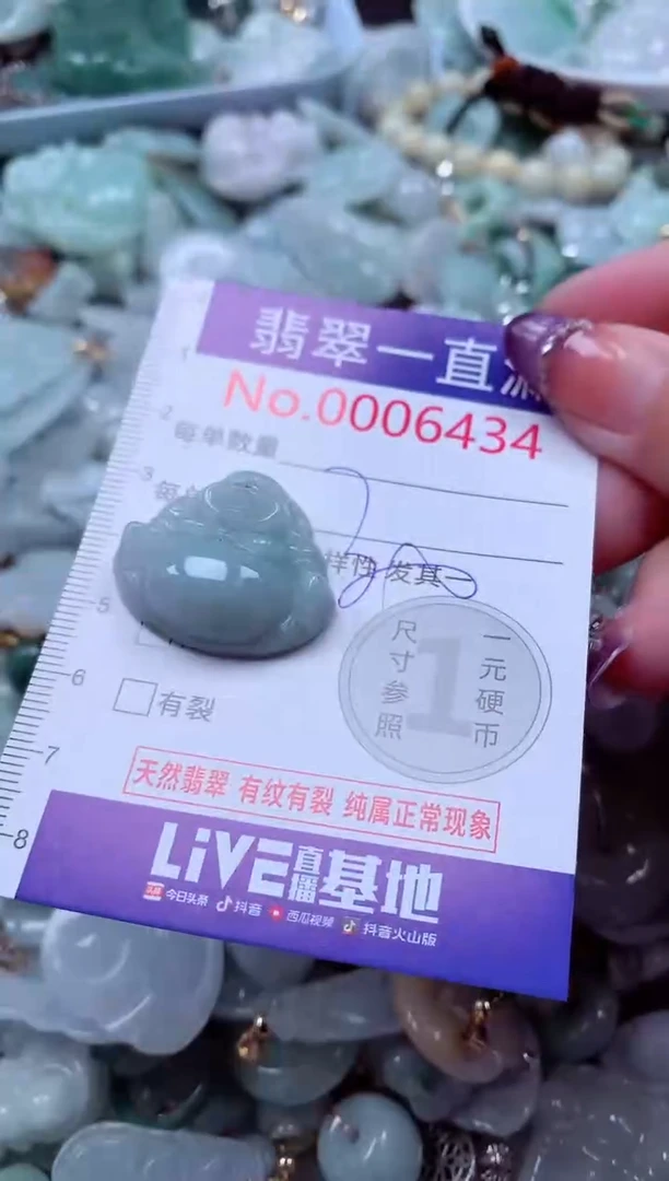 翡翠未镶嵌吊坠(不含链)6434