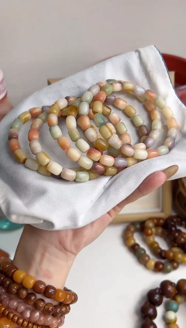 手串菩提根/象牙果沐i21玉化迷你年糕8*10mm手串