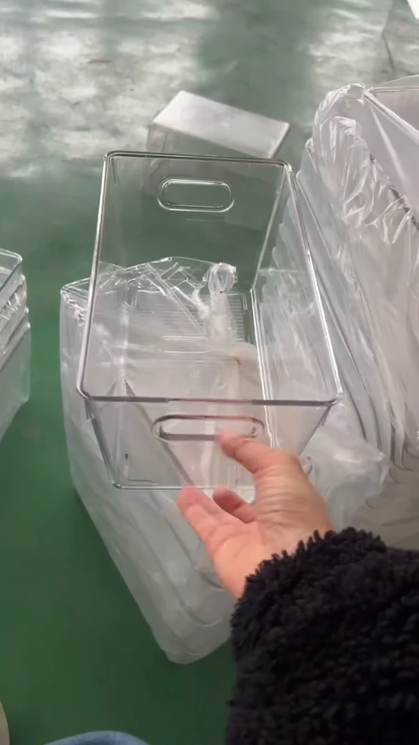 塑料2个长方透明收纳盒25.5/15.5/13.5瑕疵有划痕清仓不退不换