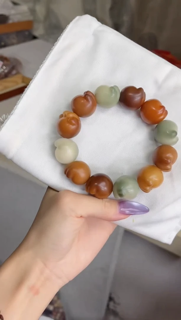 菩提根/象牙果手串e75干磨猫爪19*21