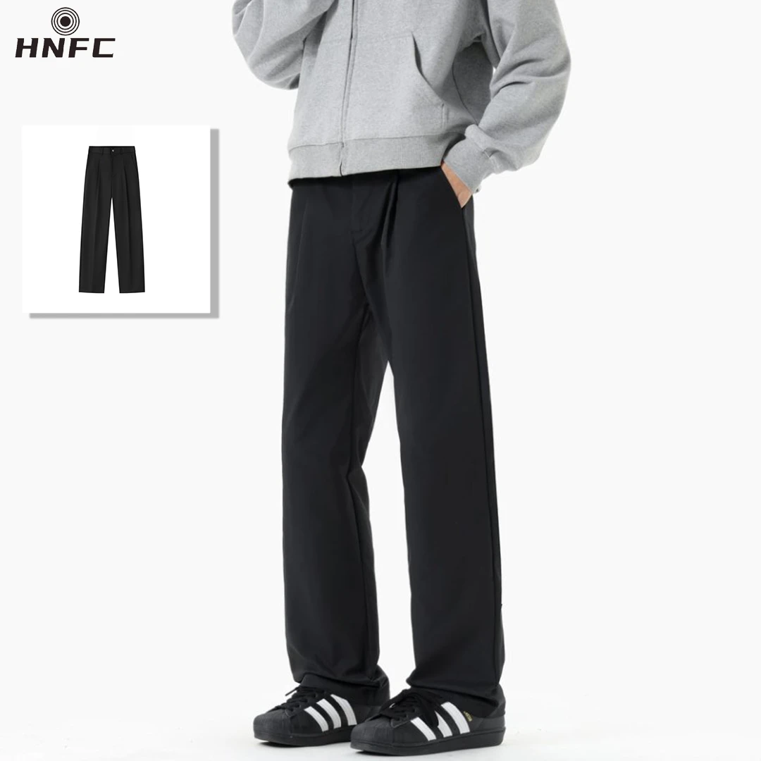 新款冬季加厚休闲裤通勤男透气抗皱直筒裤子百搭耐磨男生宽松1340