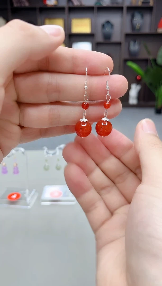 未镶嵌耳饰玛瑙/玉髓409000