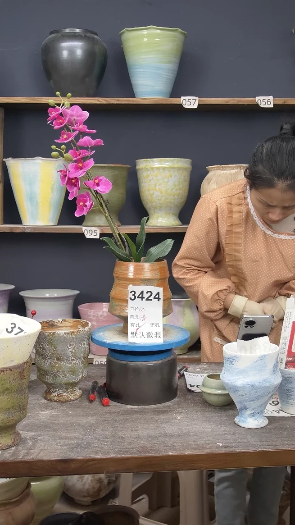 景德镇花盆默认微瑕3424