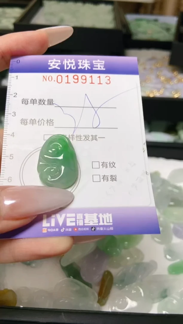 翡翠挂件未镶嵌闪购0199113
