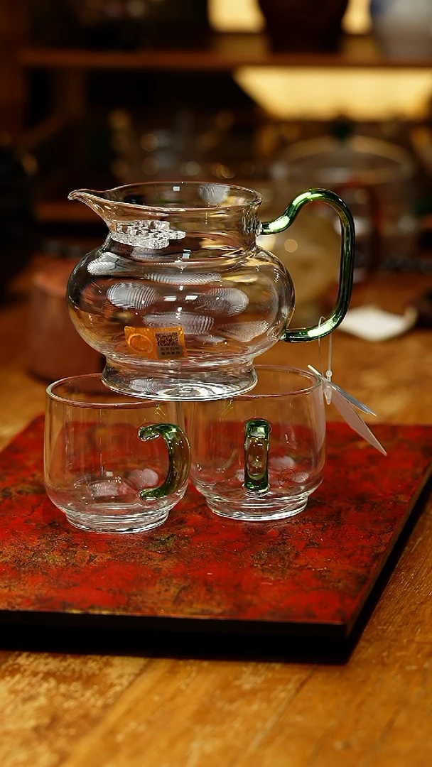 【闪购商品】禾器/熠然月牙/湖绿+璃享水月杯湖绿2入
