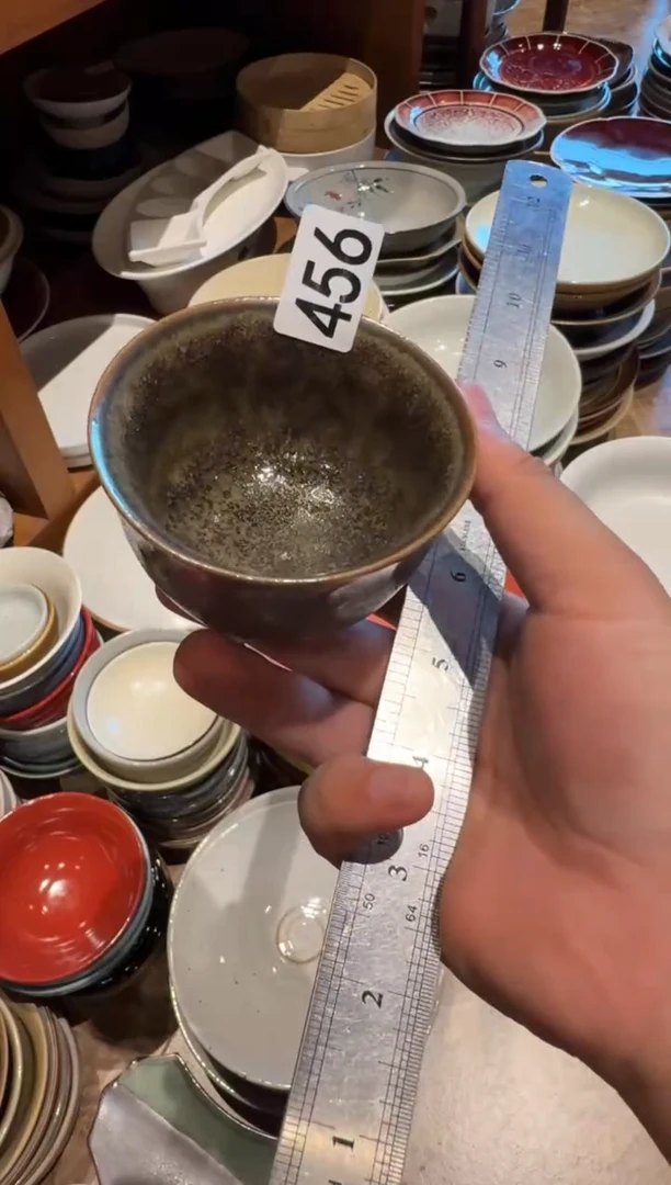 瓷456 复古绿茶杯1个