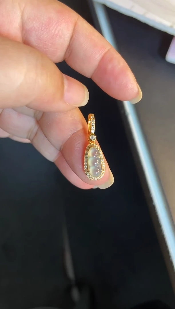 吊坠(不含链)银S925镶嵌翡翠1