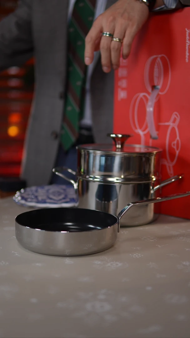 当代16cm彩盒三件套锅具