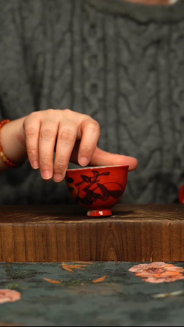 杯釉下彩手工手绘同款陶器