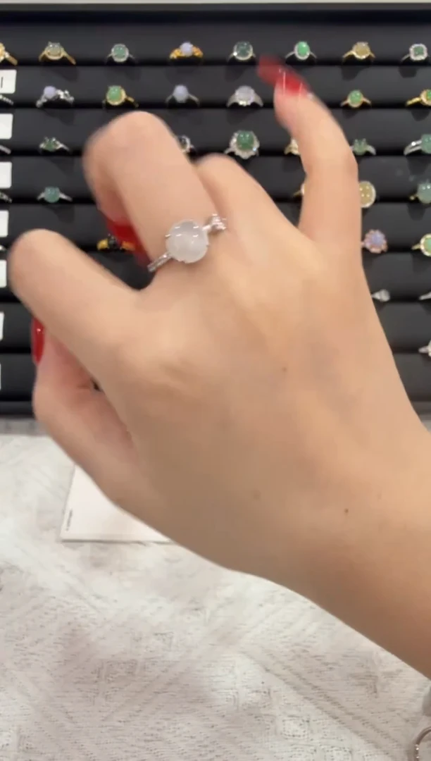 银S925镶嵌戒指翡翠081