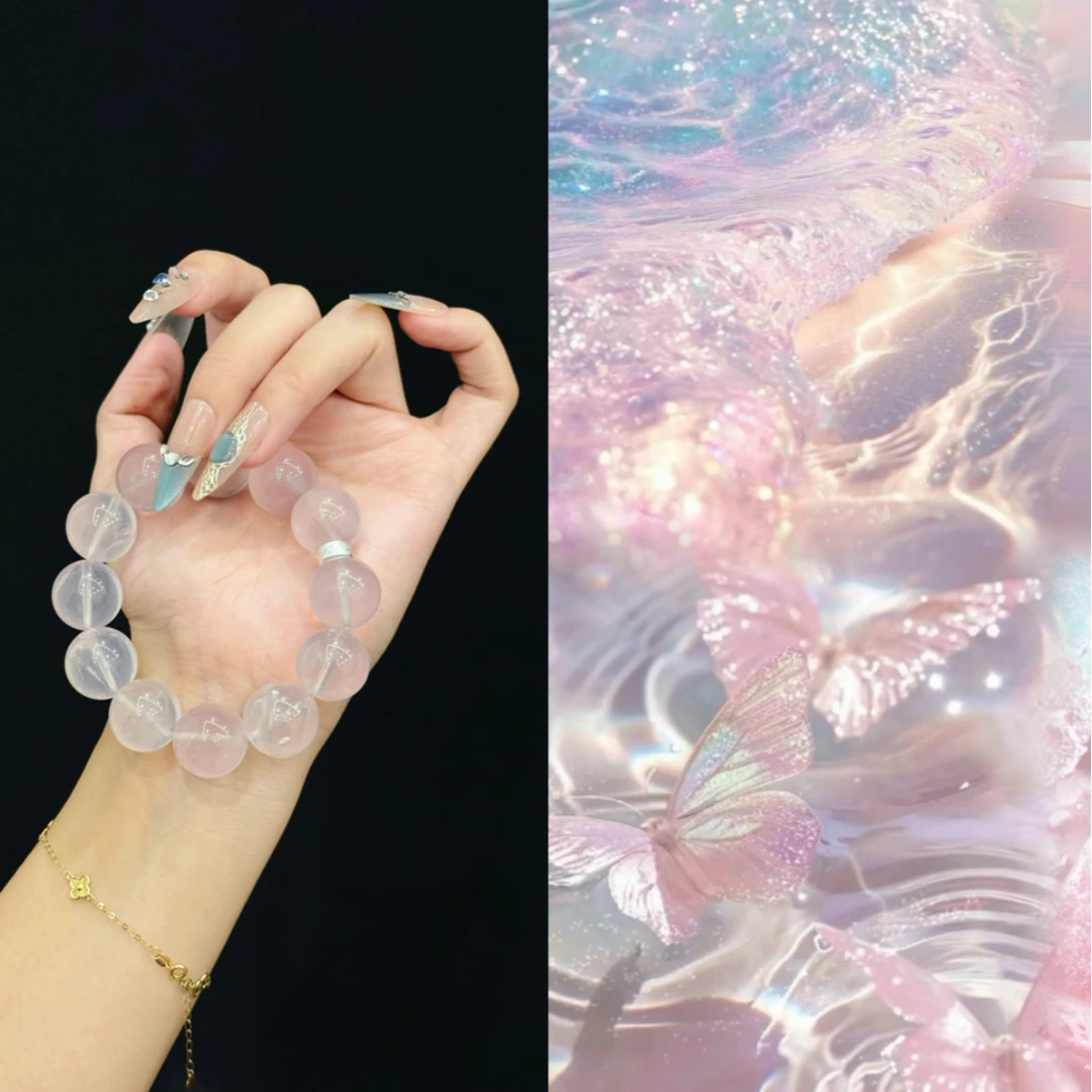 【炘喜】天然粉水晶手串多样性发货 发其一X-56
