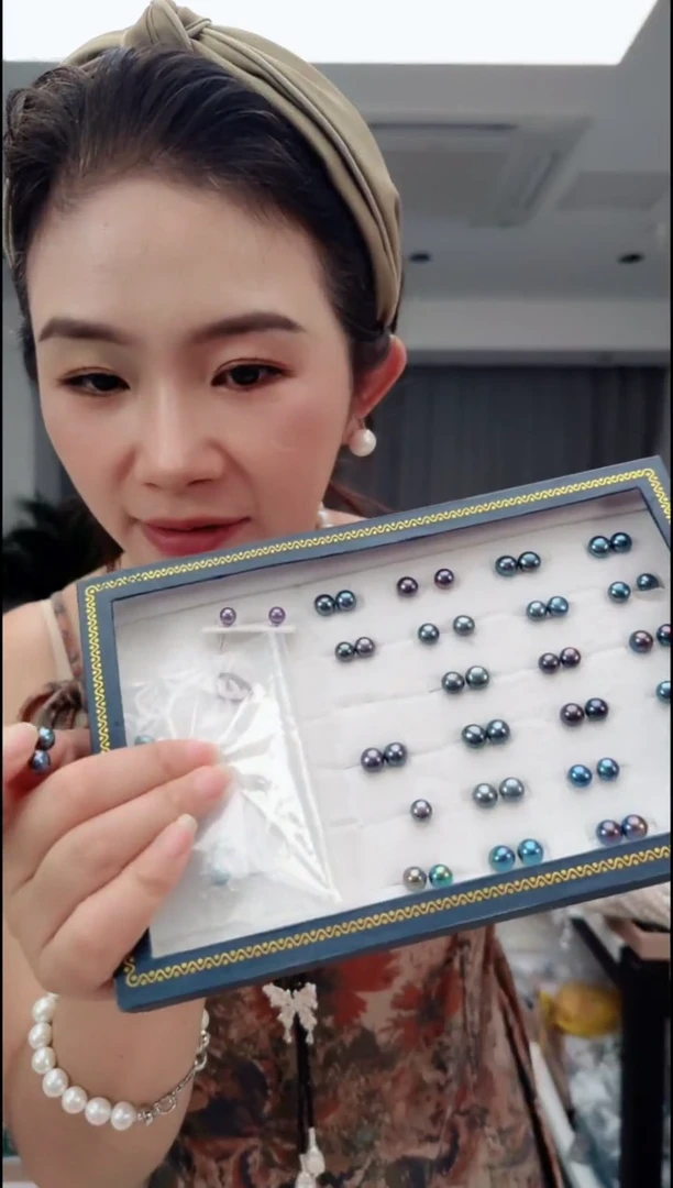 合金耳饰淡水珍珠3028珍珠耳钉一对