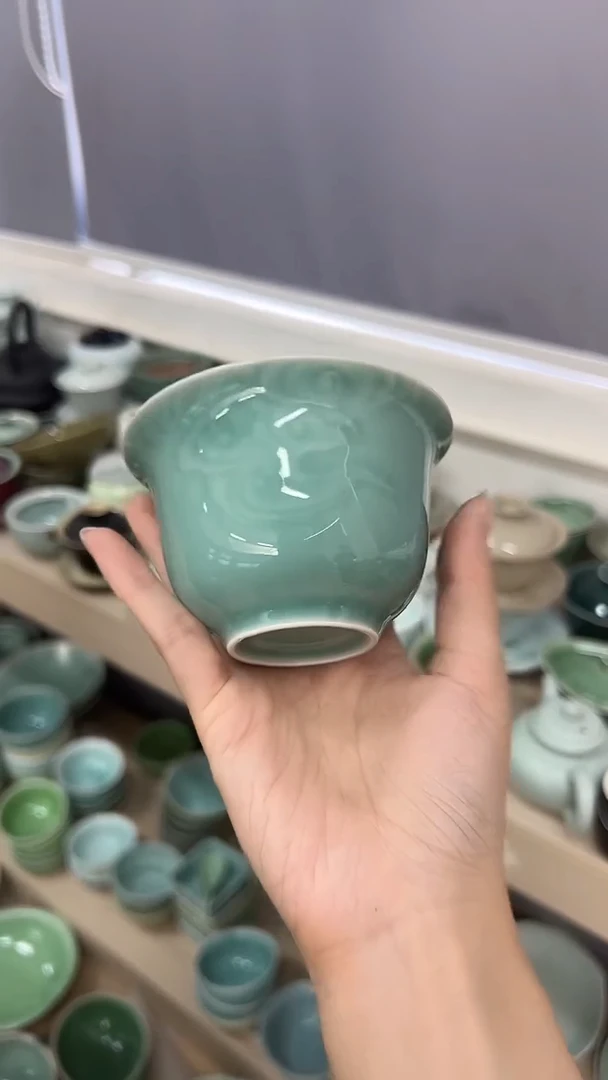 龙泉云间青瓷小米茶器
