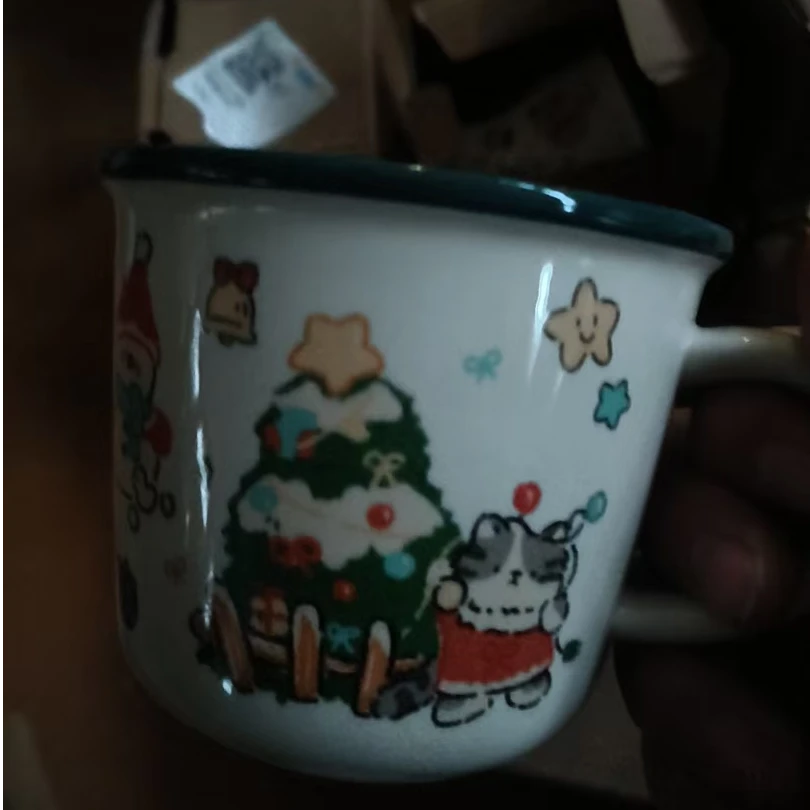 【小圆专享】老板娘清仓见面礼！圣诞树小猫杯222