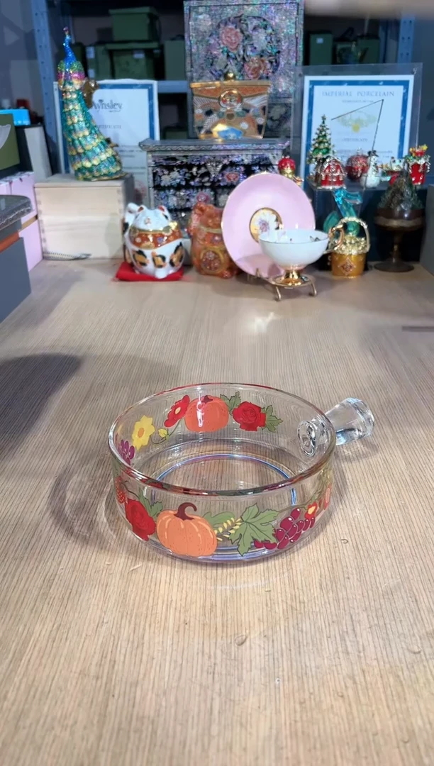 【闪购商品】杯58聚百彩带把果盘