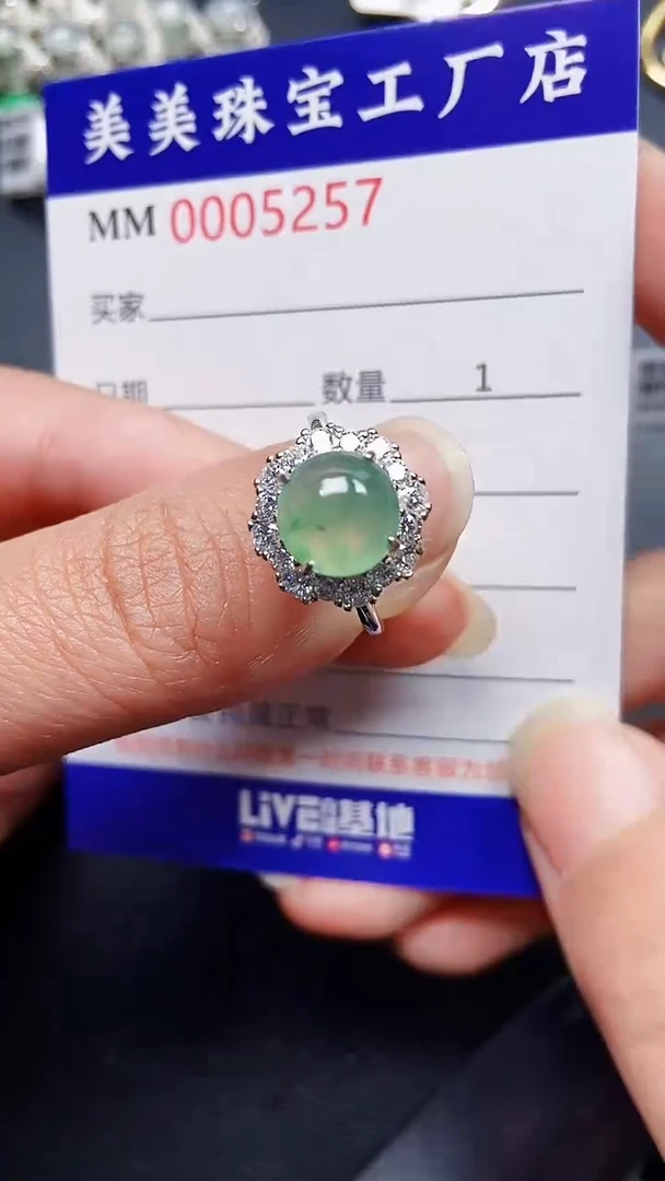 颈饰银S925镶嵌翡翠5257