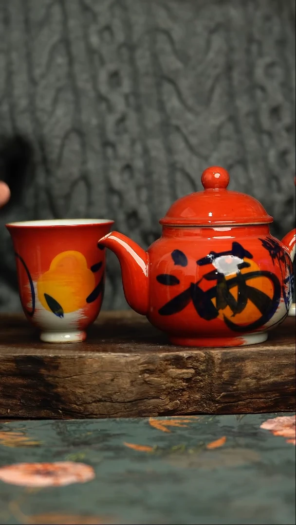 【闪购商品】杯杯釉下彩手工手绘同款陶器