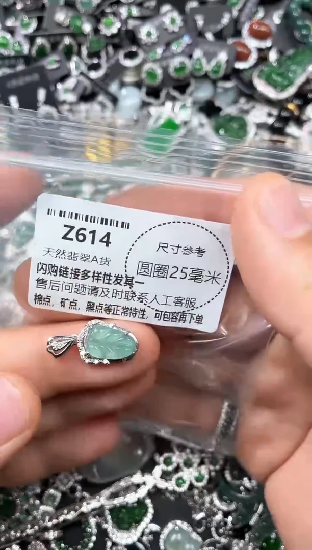 翡翠未镶嵌颈饰Z614吊坠