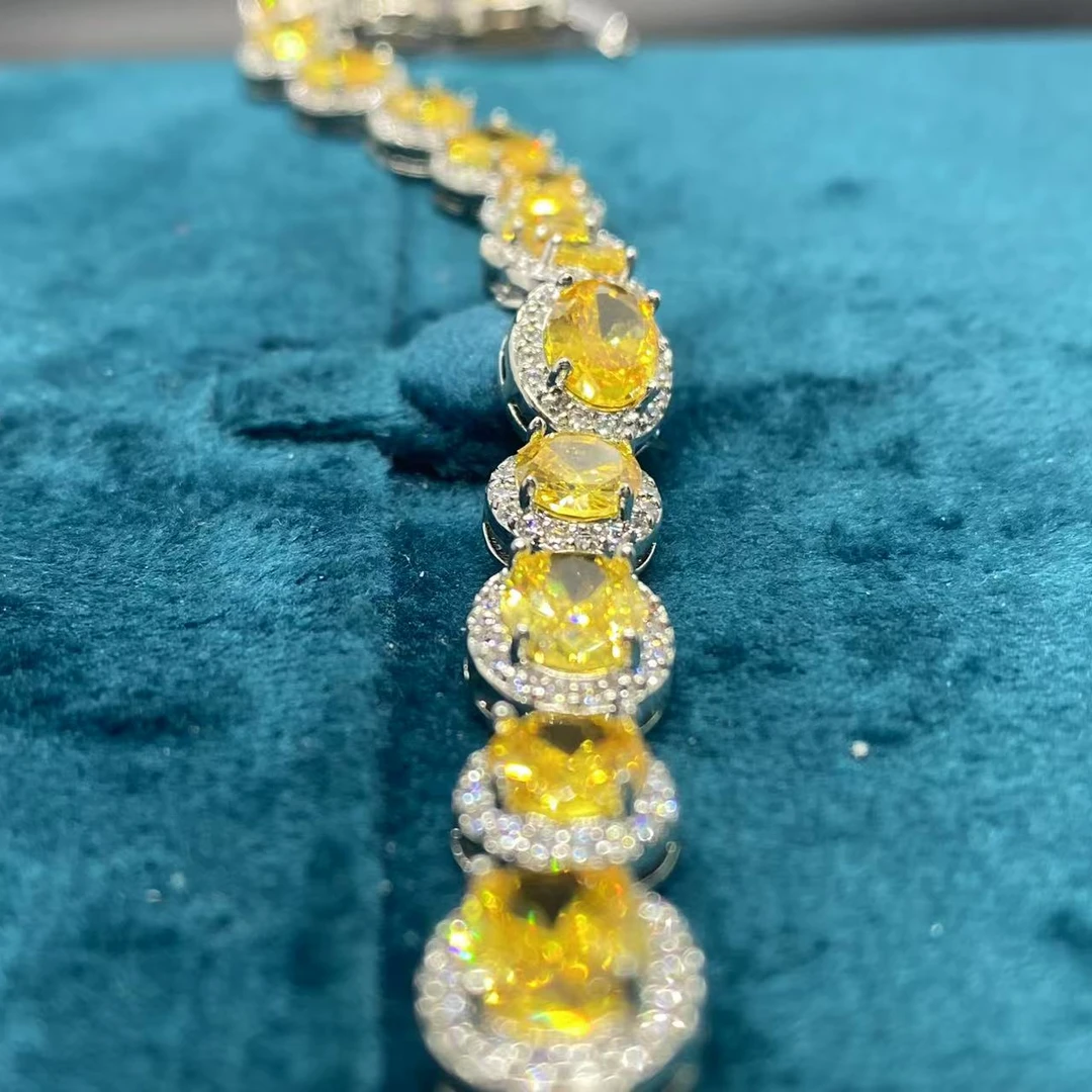 【南非库里南】NFKLN 高端奢华定制 四爪黄色圆包相依手链 247