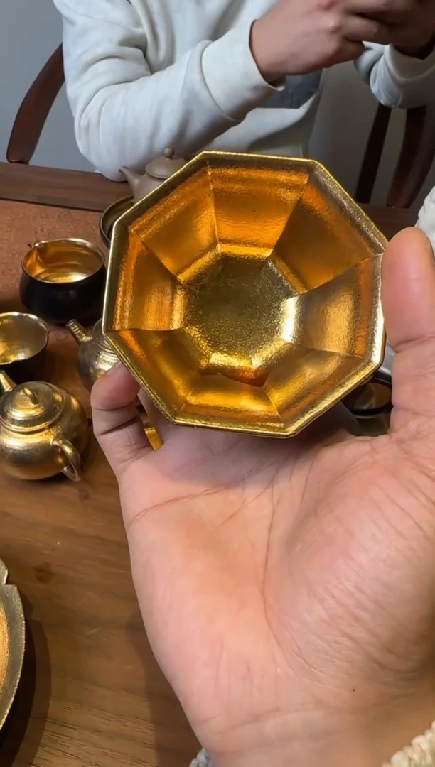 预售 霖松堂 赤金 八方杯