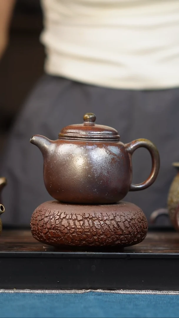 茶壶紫砂柴烧紫砂天青匏樽