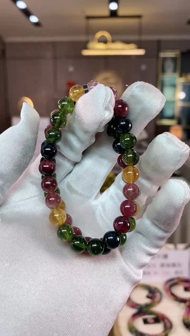 【闪购商品】碧玺单圈手串8mm+未镶嵌（多样性发一条）xion