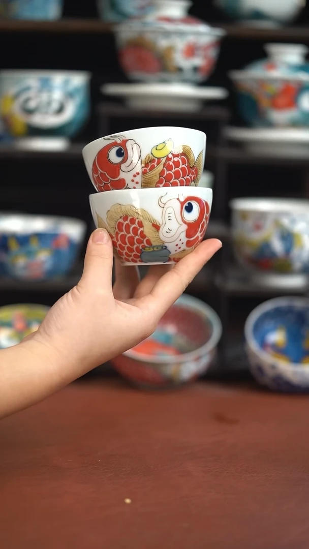 昨明手绘元宝杯2只（清仓福利）