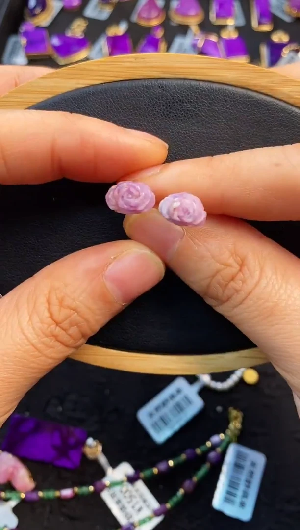 苏纪石（舒俱来）银S925镶嵌耳饰3