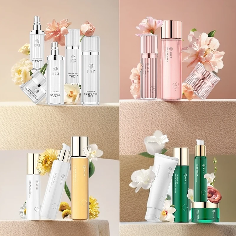 轻素栖花里护肤套装补水保湿紧致淡纹提亮淡斑舒缓修护官方正品